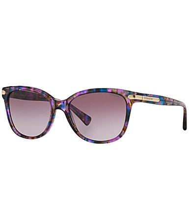 COACH Womens 0HC8132 57mm Gradient Tortoise Cat Eye Sunglasses Product Image