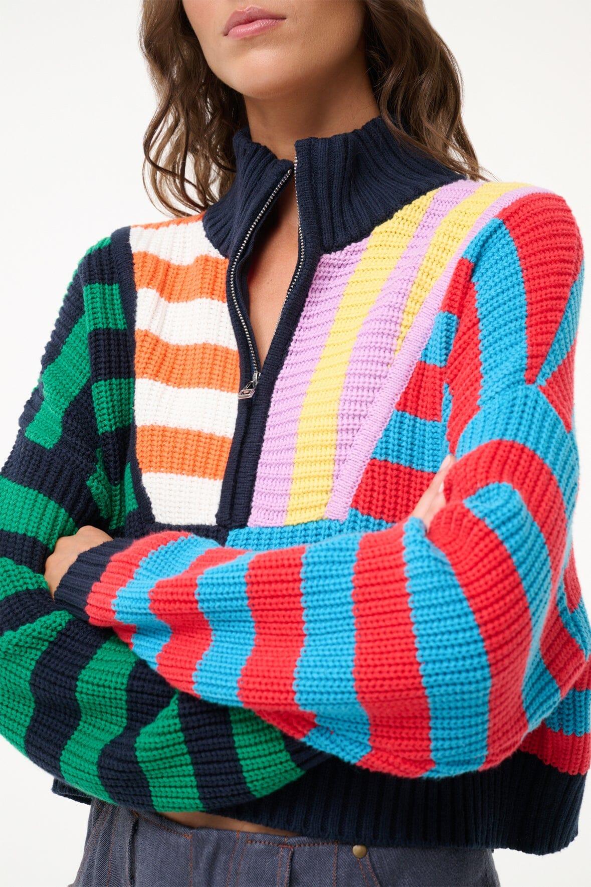 CROPPED HAMPTON SWEATER | CABANA STRIPE MULTI Product Image