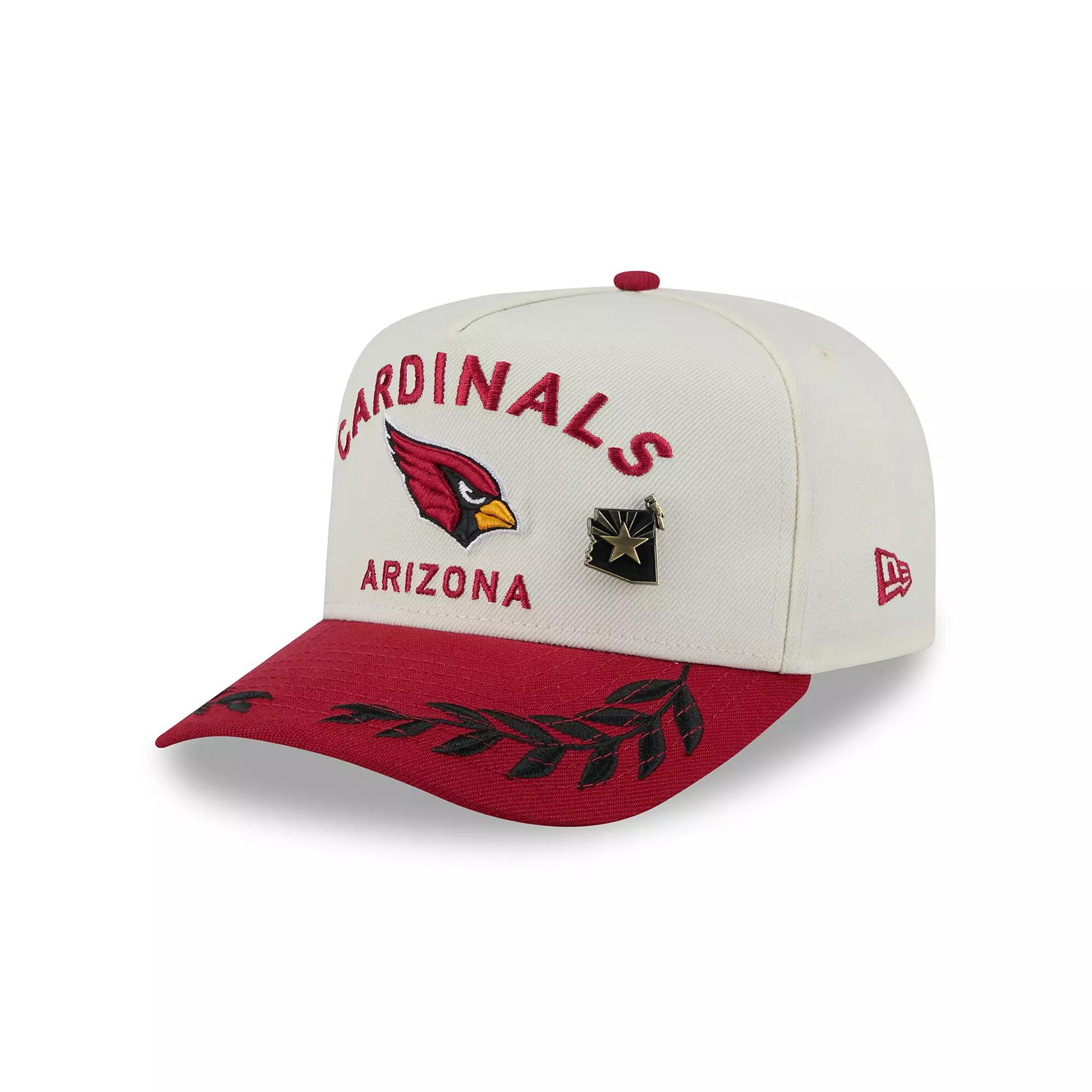 Men's New Era Cream/Cardinal Arizona Cardinals 2025 NFL Draft A-Frame 59FIFTY Fitted Hat, Size: 8, Beige Product Image