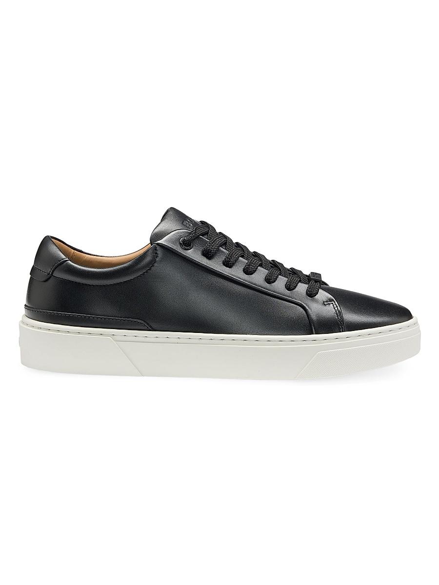 Mens Suede-Trim Low-Top Leather Sneakers Product Image