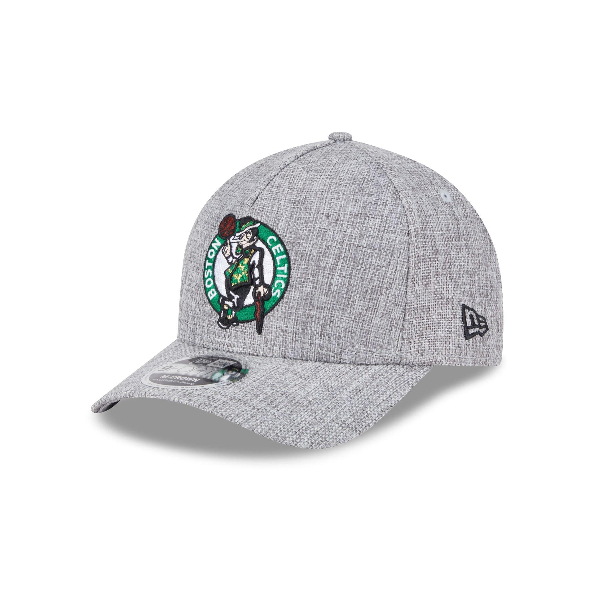 Boston Celtics Cotton Weave Gray 9FORTY M-Crown A-Frame Snapback Hat Male Product Image