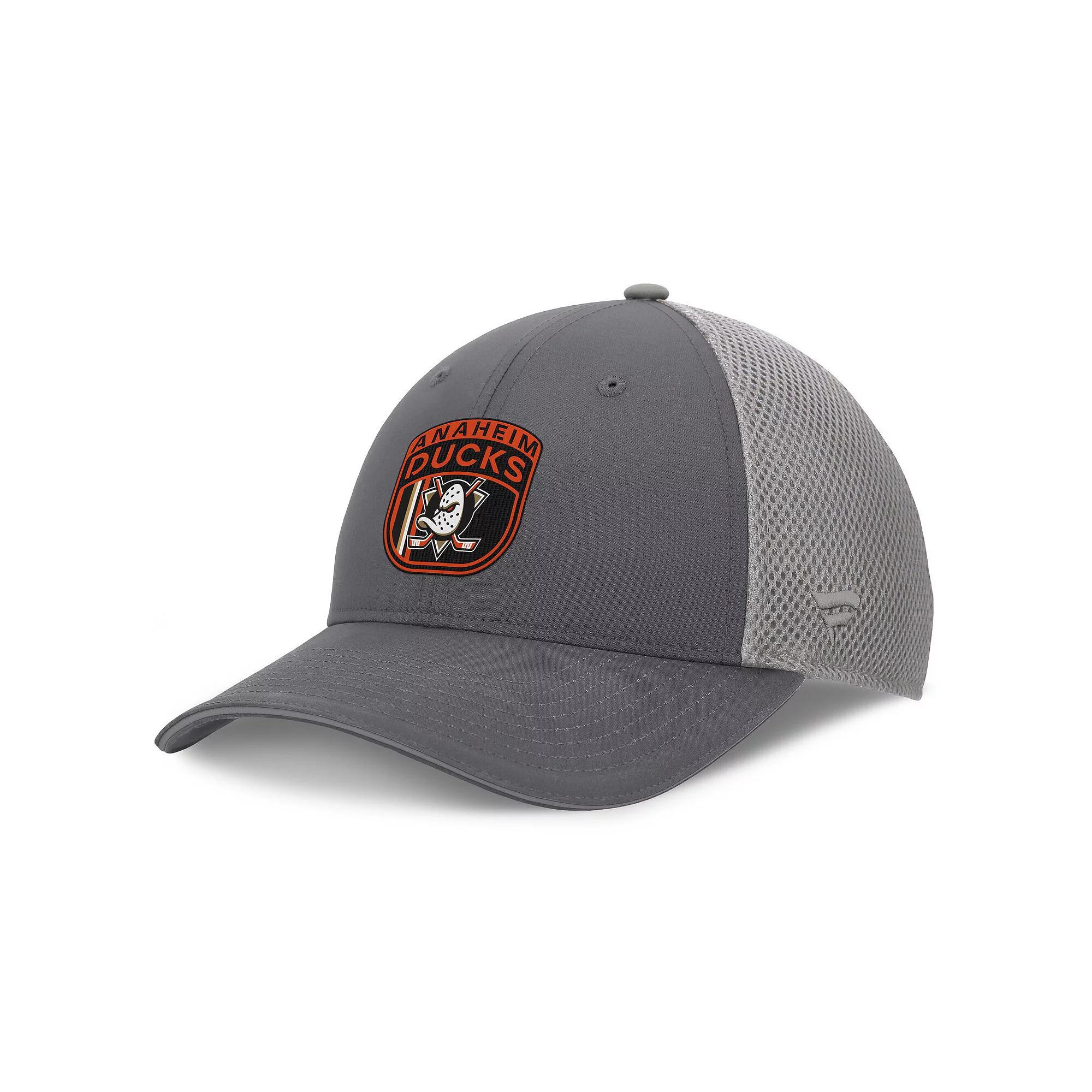 Men's Fanatics Gray Anaheim Ducks Authentic Pro Home Ice Trucker Adjustable Hat, Dks Grey Product Image