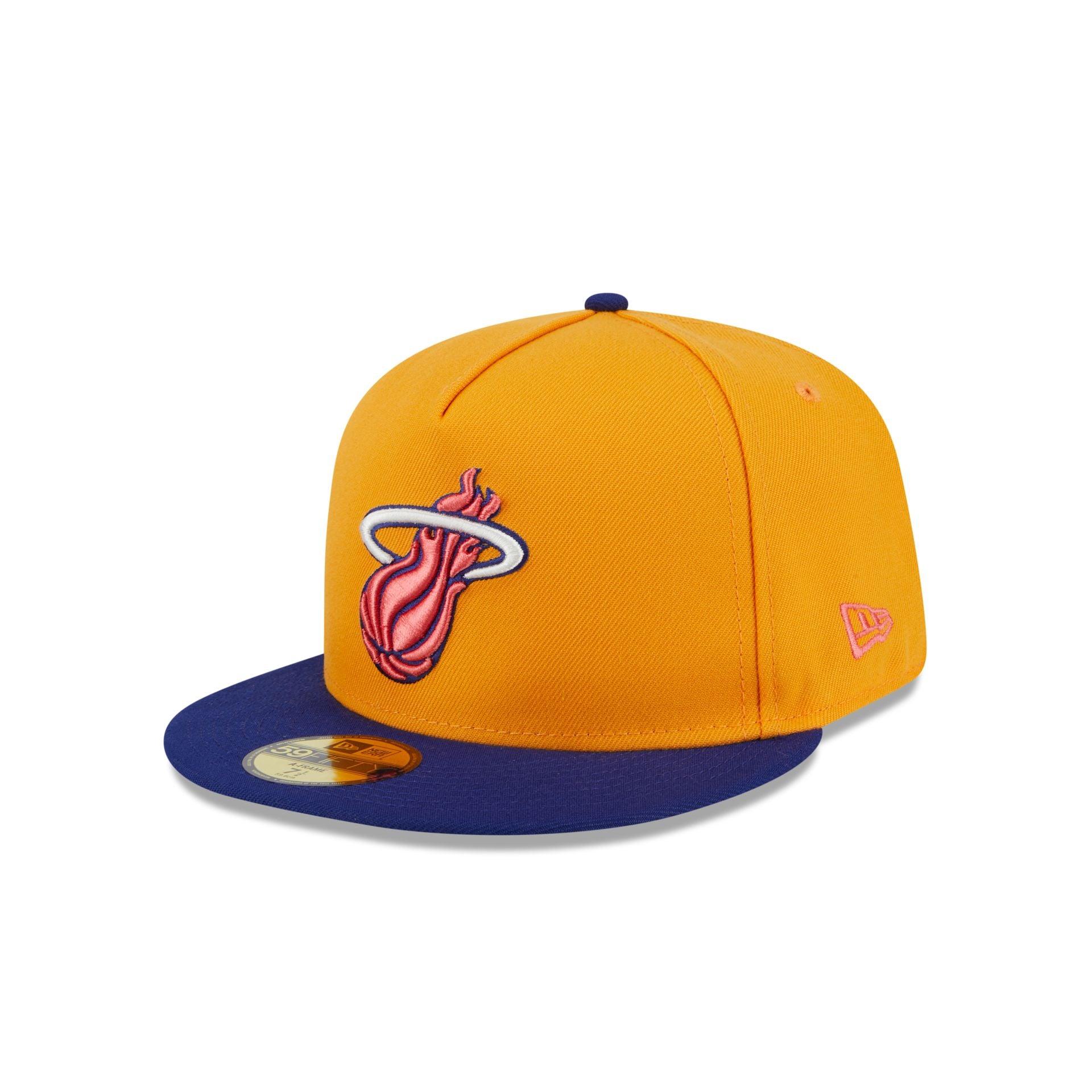Miami Heat Gold 59FIFTY A-Frame Fitted Hat Male Product Image