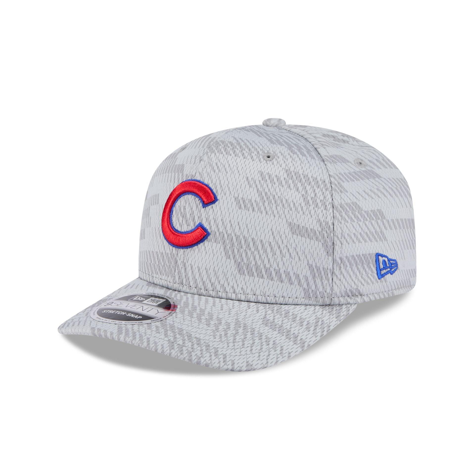 Chicago Cubs 2025 Clubhouse Gray 9SEVENTY Stretch-Snap Hat Male Product Image