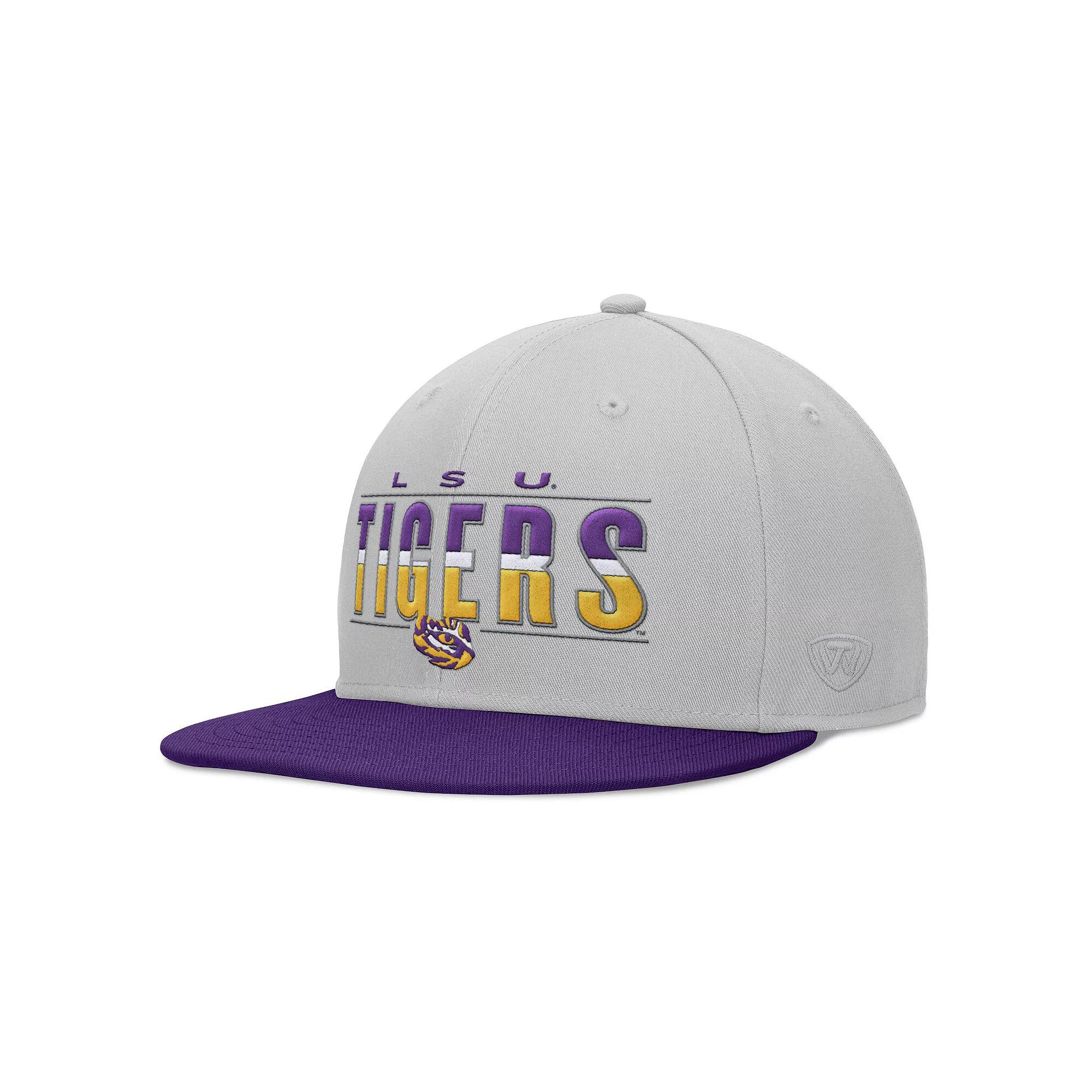 Men's Top of the World Gray LSU Tigers Hudson Snapback Hat, Grey Product Image