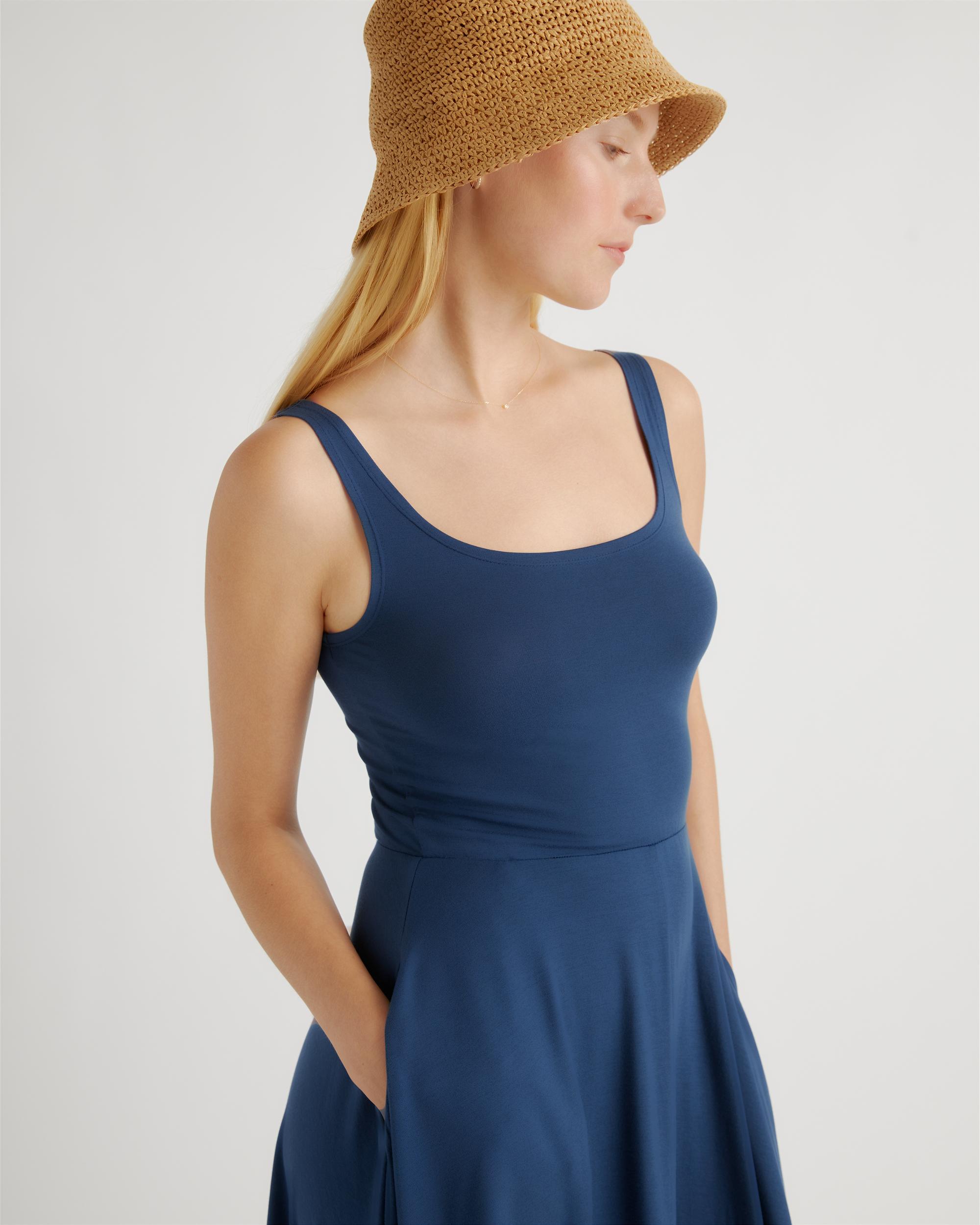 Quince | Women's Tencel Jersey Fit & Flare Dress Product Image