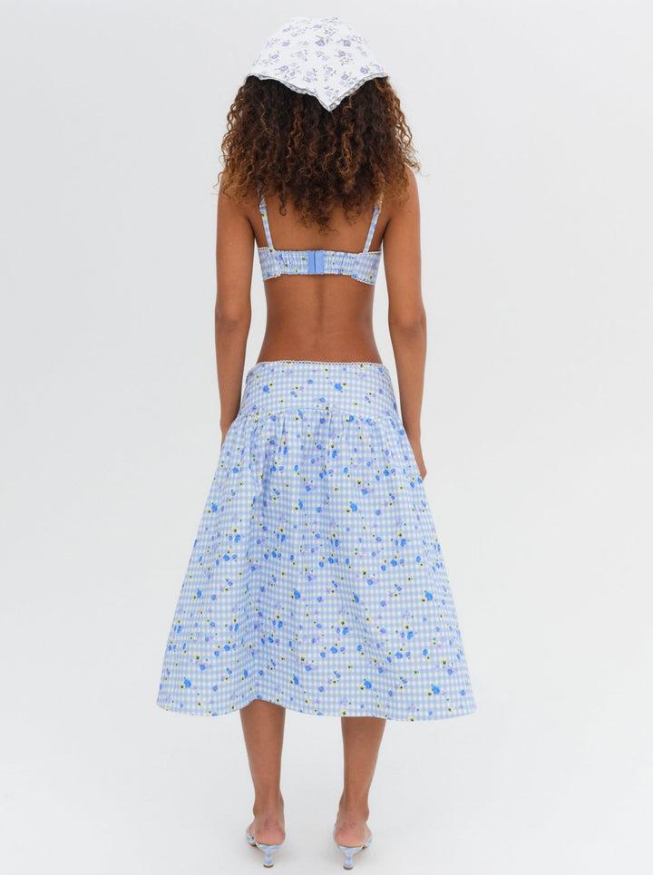 Brigitta Midi Skirt — Blue Product Image