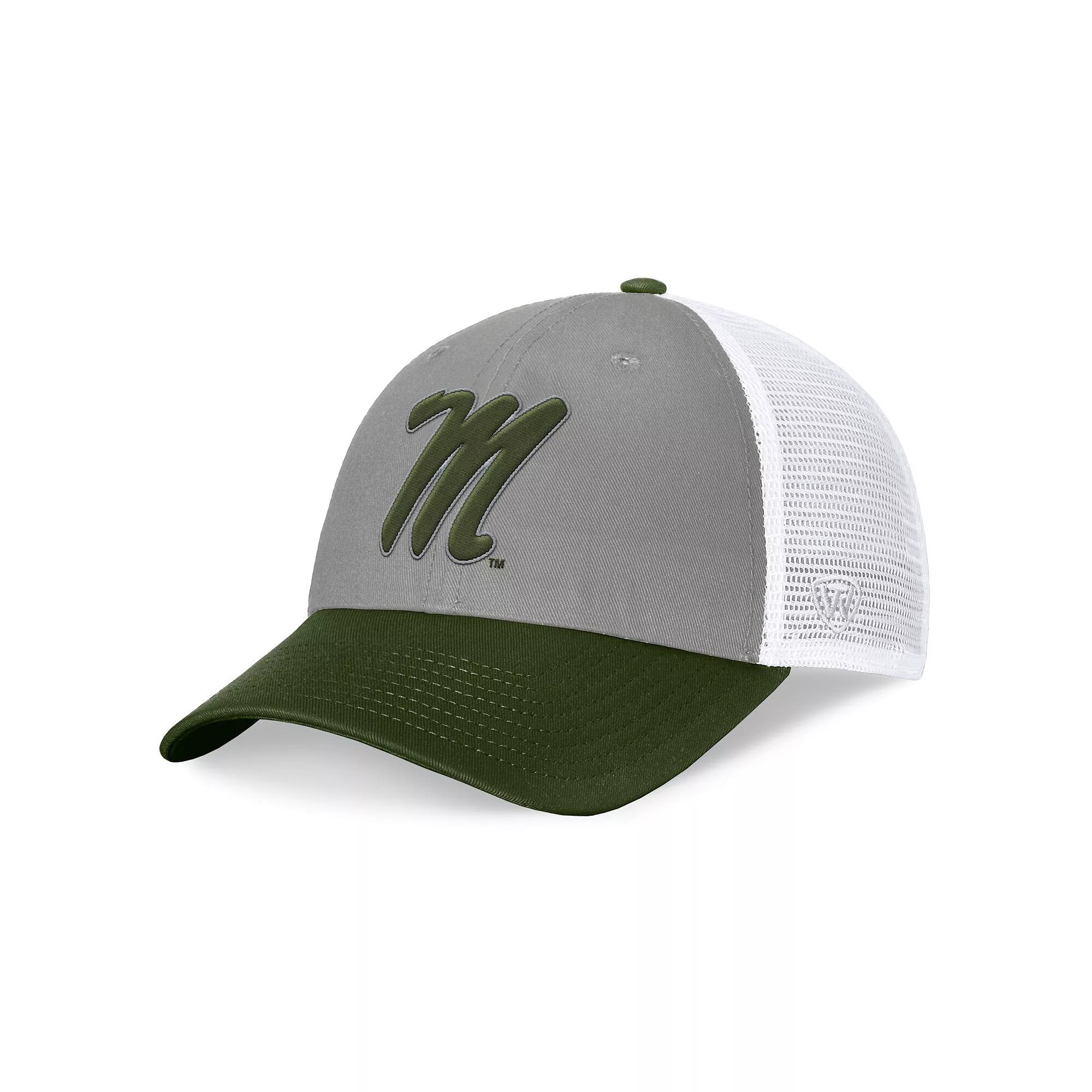 Men's Top of the World Gray/Green Washington State Cougars OHT Military Appreciation Badge Trucker Adjustable Hat, Wsc Grey Product Image