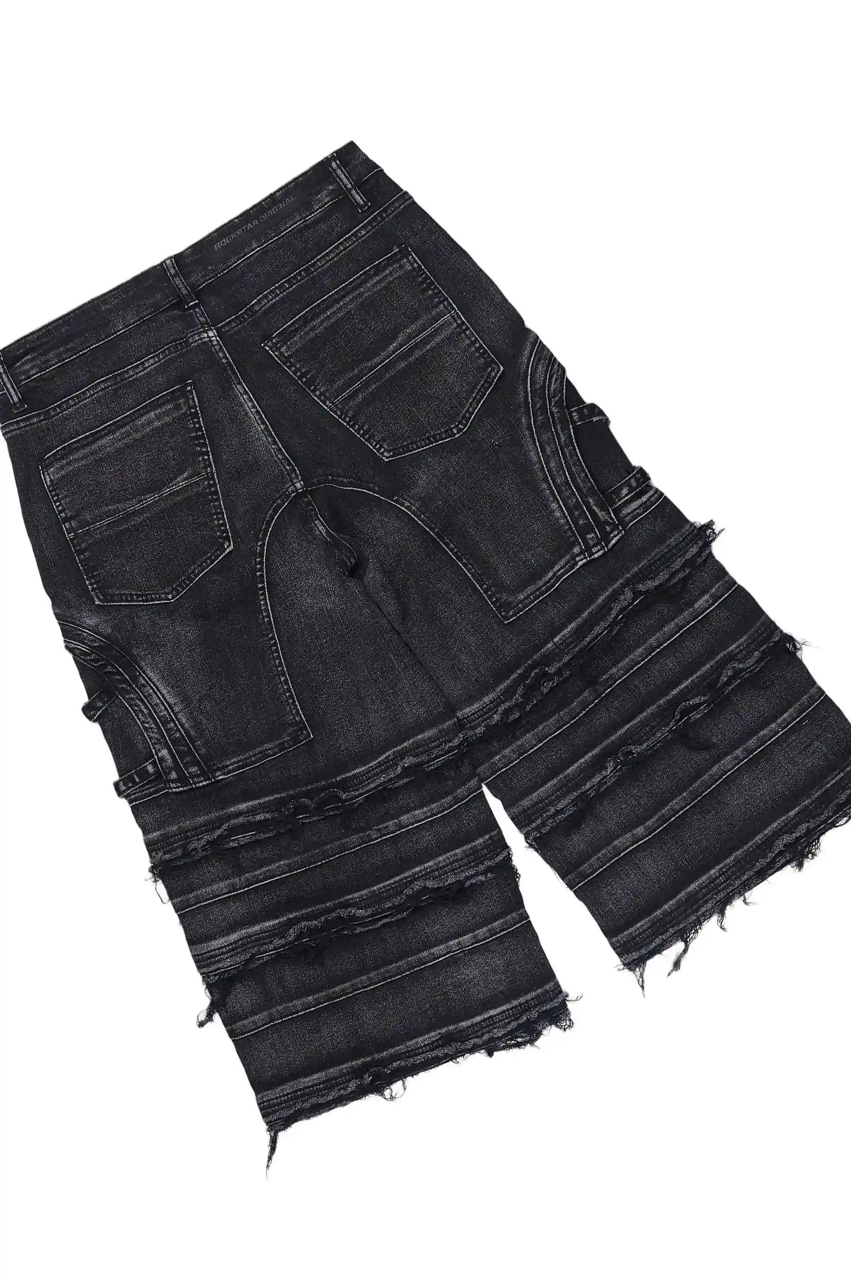 Amina 2.0 Black/Black Oversized Graphic T-shirt & Fotis Jort Set Male Product Image