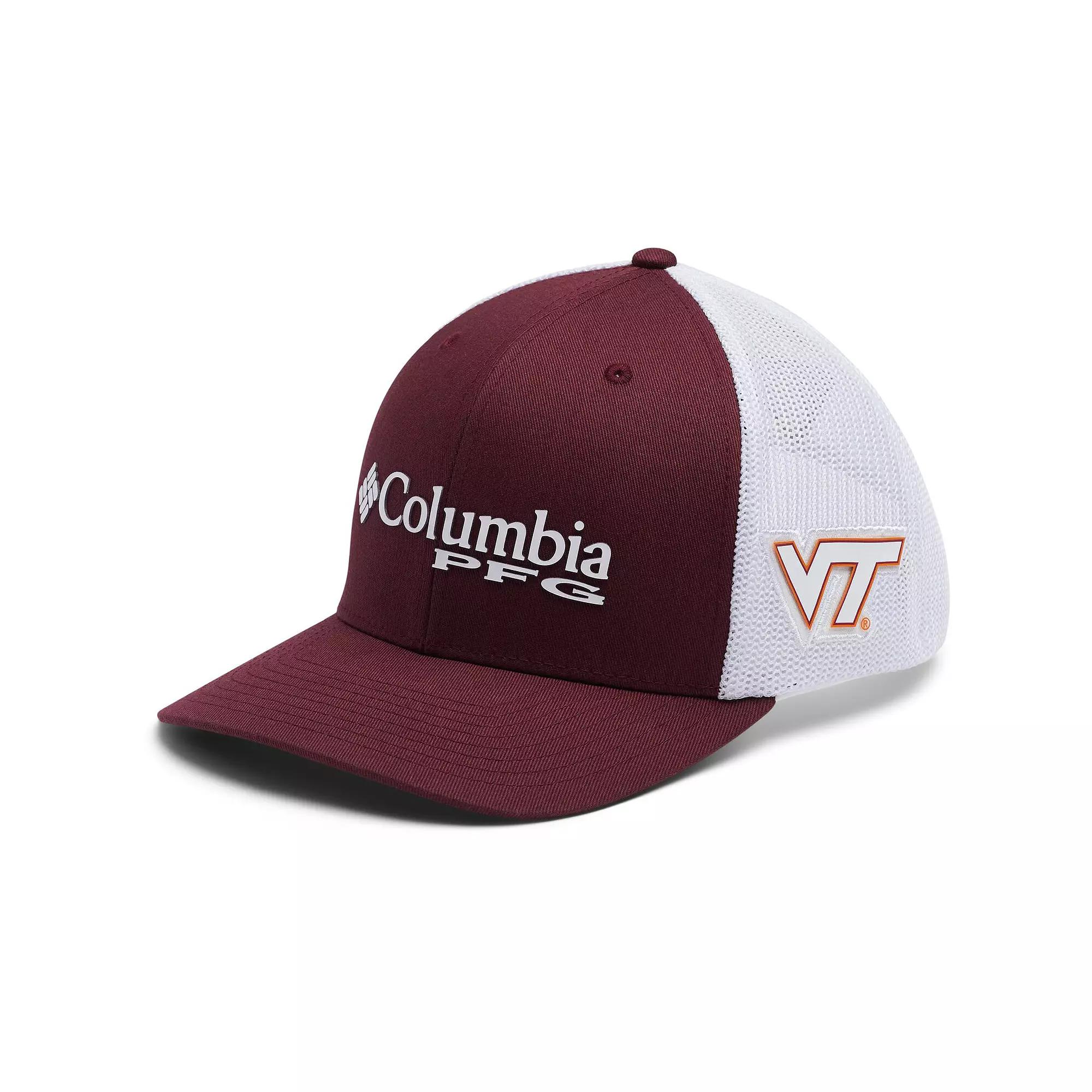 Men's Columbia Maroon Virginia Tech Hokies PFG Snapback Adjustable Hat, Red Product Image
