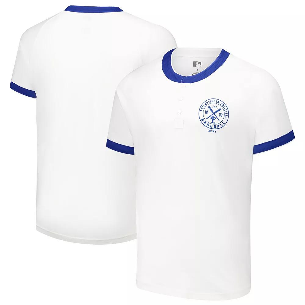 Men's Darius Rucker Collection by Fanatics White Philadelphia Phillies Henley Raglan T-Shirt,  Product Image
