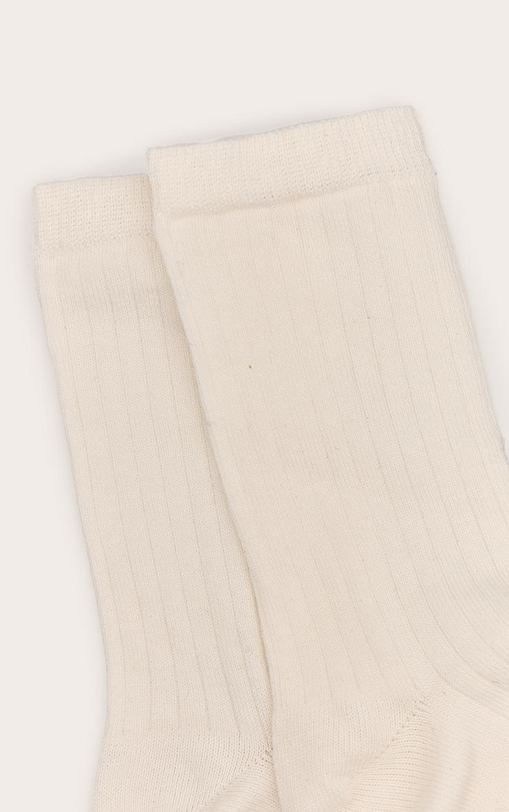 Cream Rib 1 Pack Sock Product Image