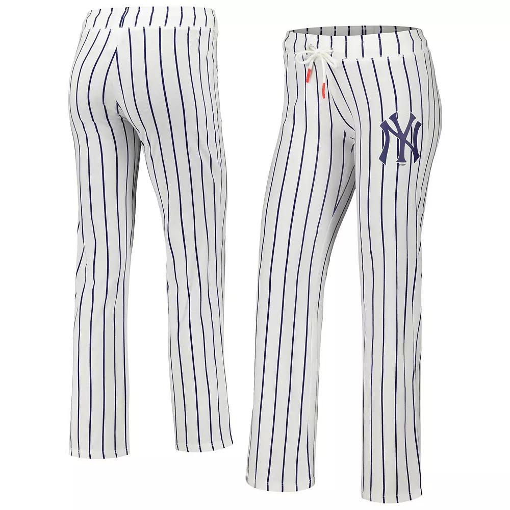 Women's Concepts Sport White New York Yankees Vigor Pinstripe Sleep Pant,  Product Image