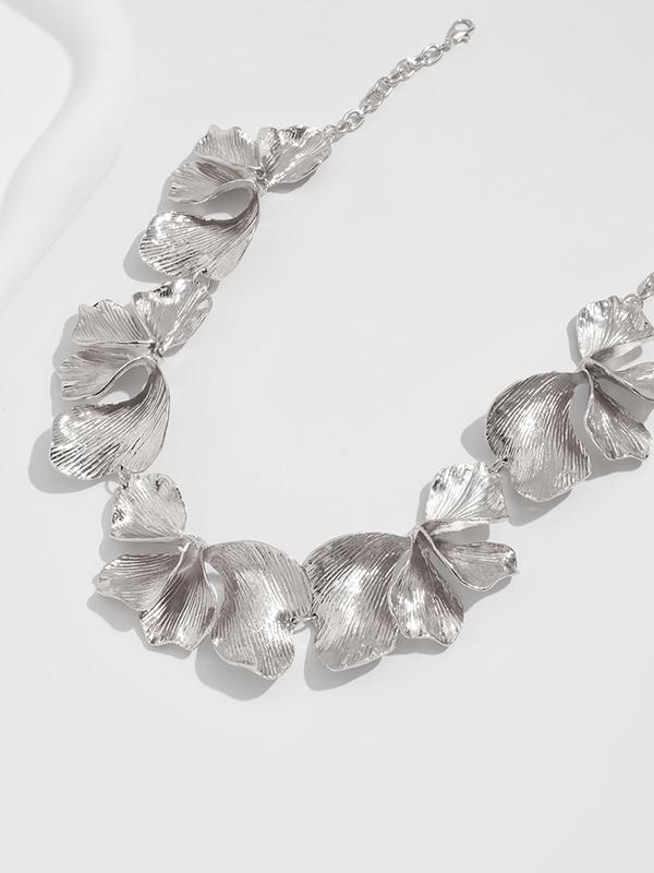 Flower Print Solid Color Necklaces Accessories Product Image