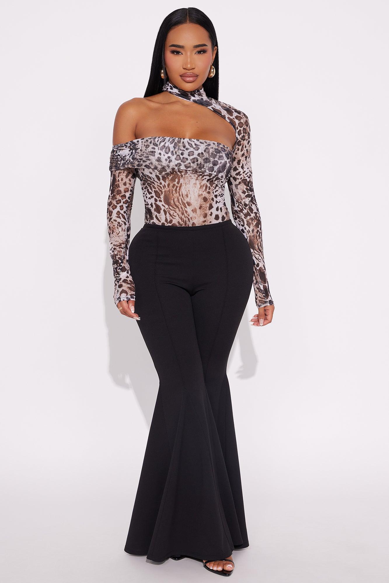 Out All Night Leopard Mesh Bodysuit - Leopard Female Product Image