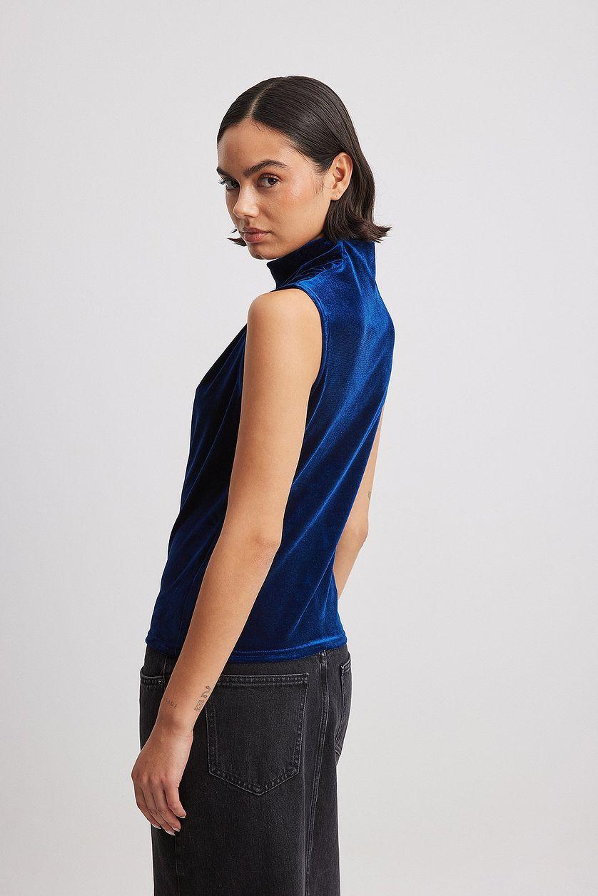 Funnel Neck Velvet Top Product Image