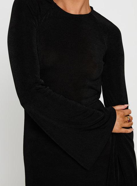 Amersham Long Sleeve Maxi Dress Black Product Image