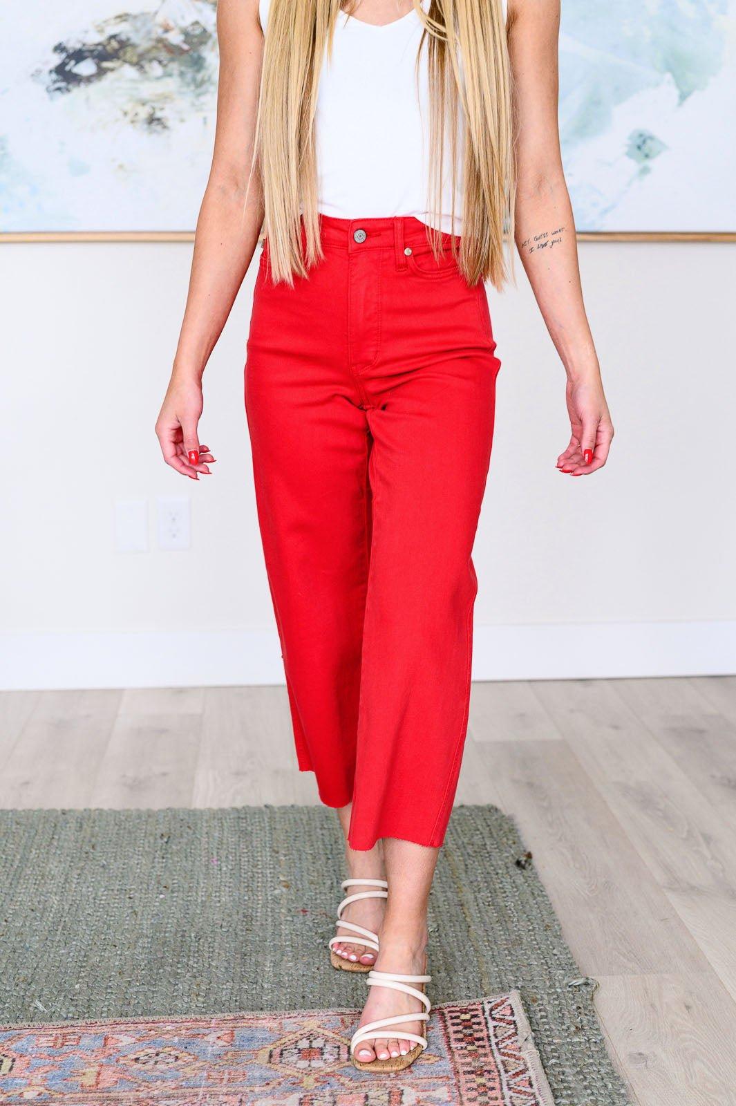 Lizzy Wide Leg Cropped Jeans *FS Product Image
