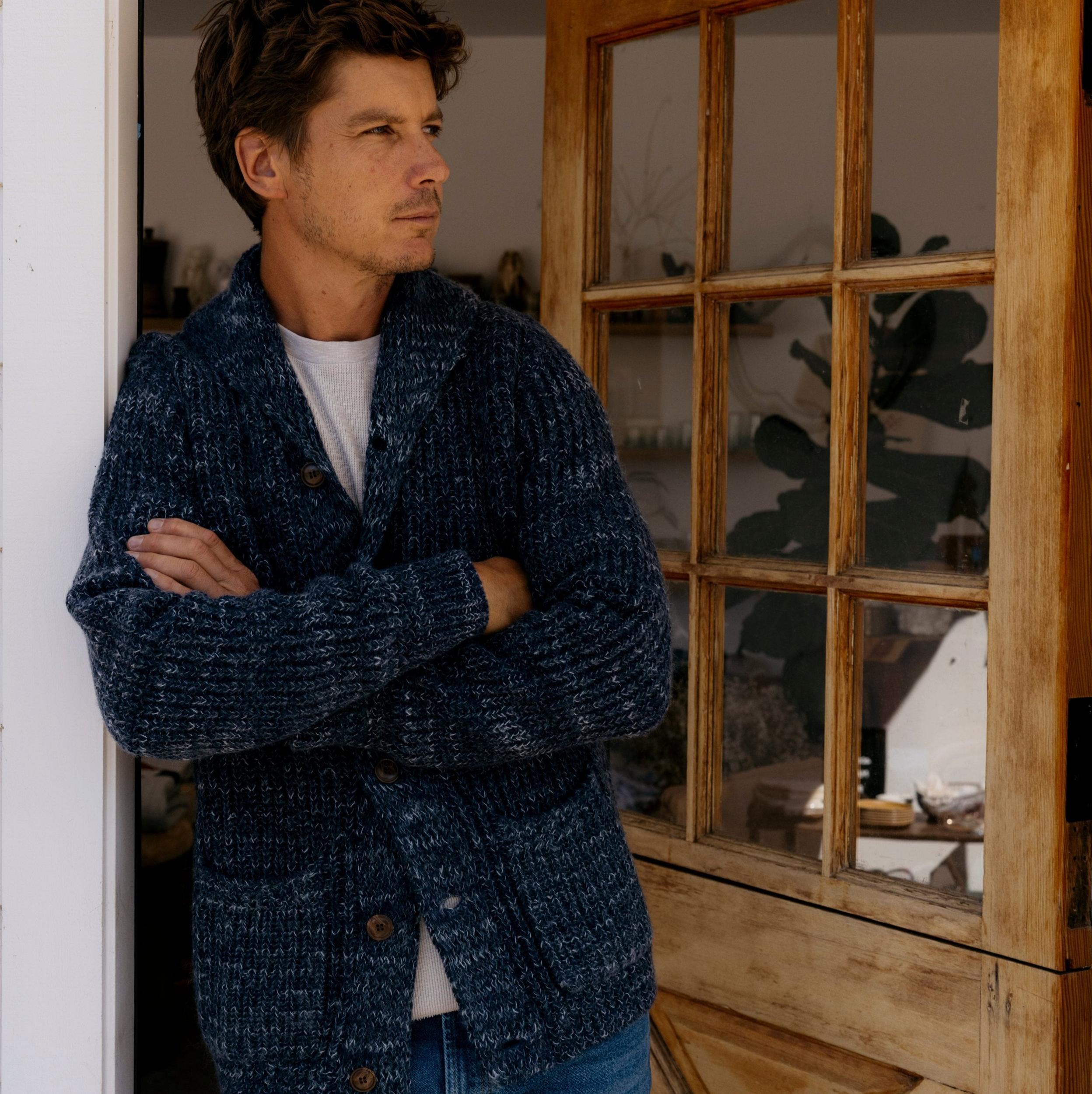 Alfred's Shawl Cardigan Sweater - Insignia Blue Product Image