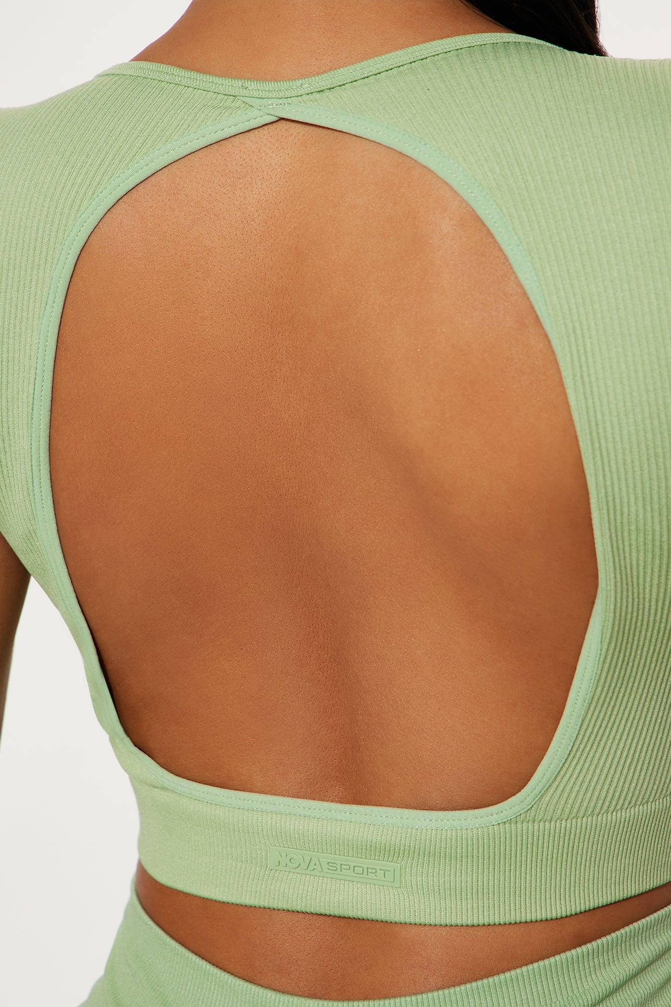 Breathe Through It Effortless Seamless Active Top - Sage Product Image