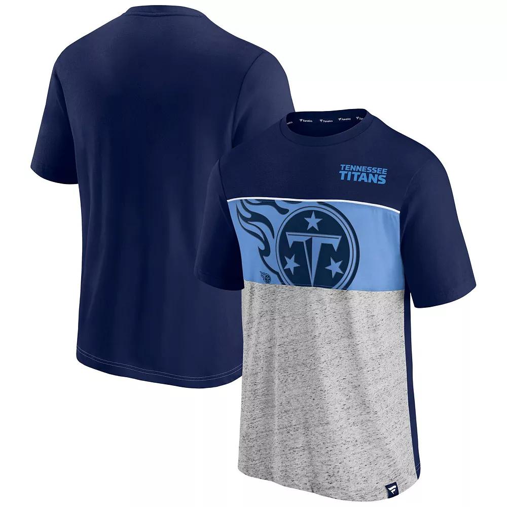 Men's Fanatics Navy Tennessee Titans Colorblock T-Shirt,  Product Image