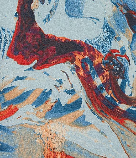 Skies Are Blue Plus Size Abstract Print Woven Top Product Image