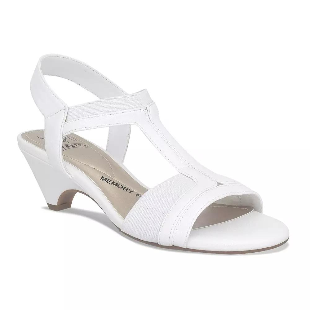 Impo Eara Women's Stretch Dress Memory Foam Sandals, Size: 10 Wide, White Product Image