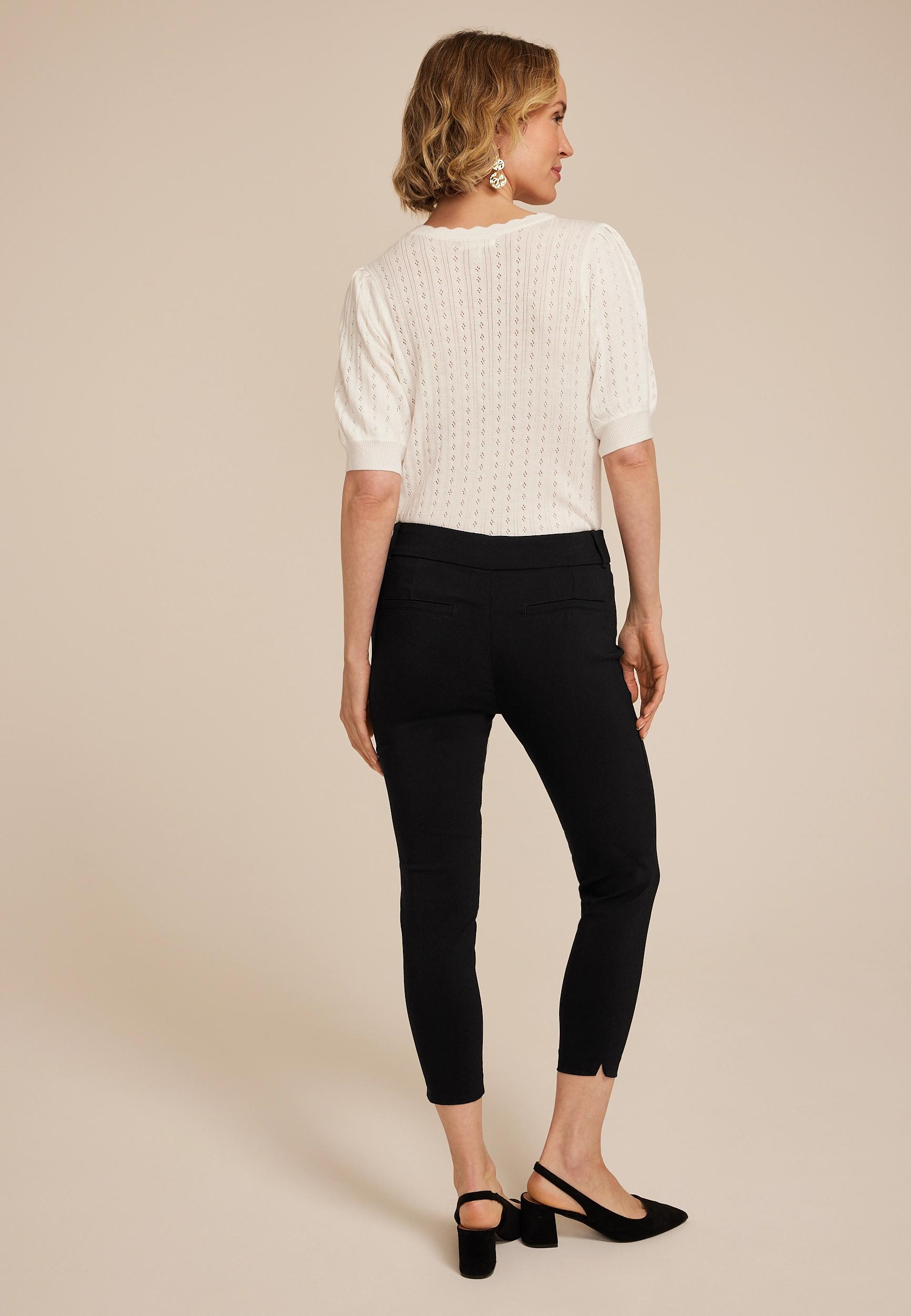 Bengaline Mid Rise Cropped Skinny Pant Product Image