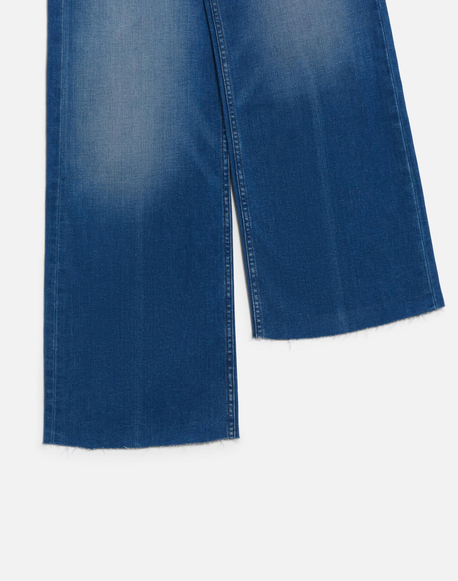 Comfort Stretch Mid Rise Wide Leg Crop - Viper Blue Product Image