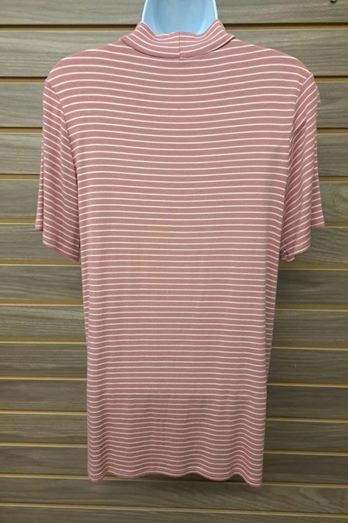 Pink Striped Short Sleeve Product Image