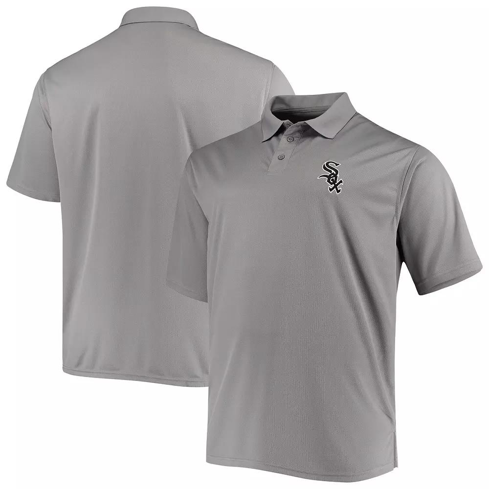 Men's Fanatics Branded Gray Chicago White Sox Big & Tall Solid Birdseye Polo,  Product Image