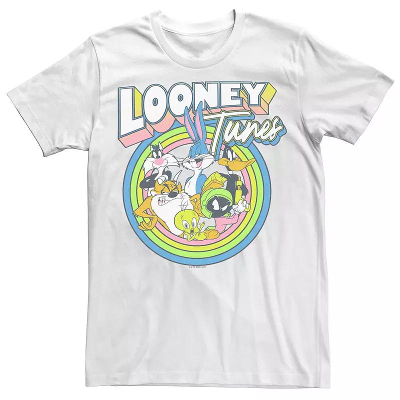 Big & Tall Looney Tunes Fluorescent Colors Main Cast Graphic Tee, Men's,  Product Image