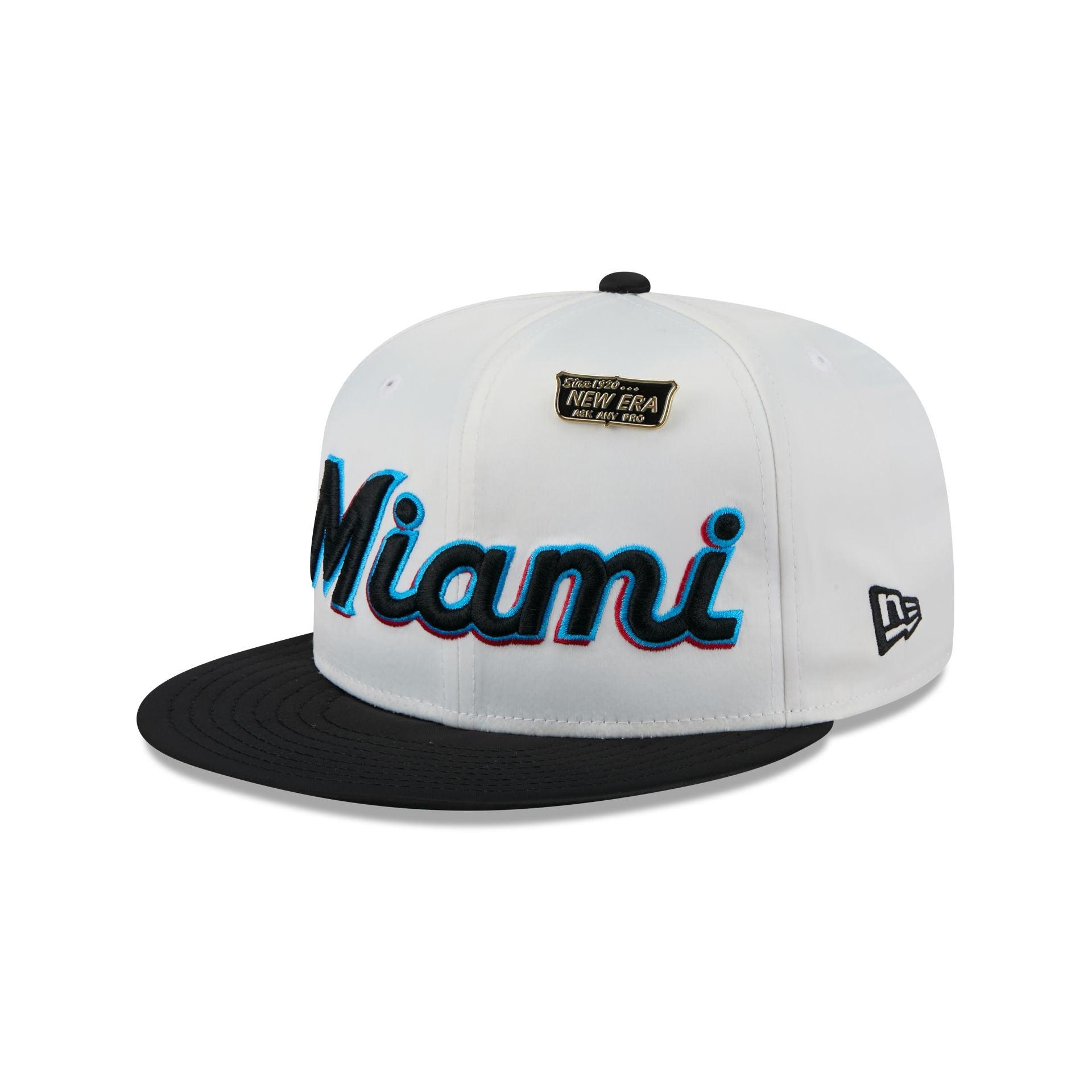 Miami Marlins Satin Pin 9FIFTY Snapback Hat Male Product Image
