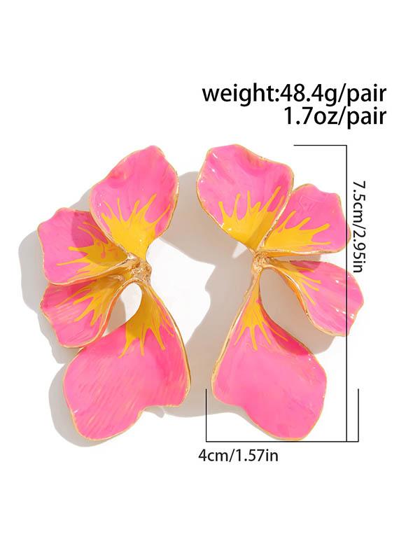 Flower Shape Drop Earrings Product Image
