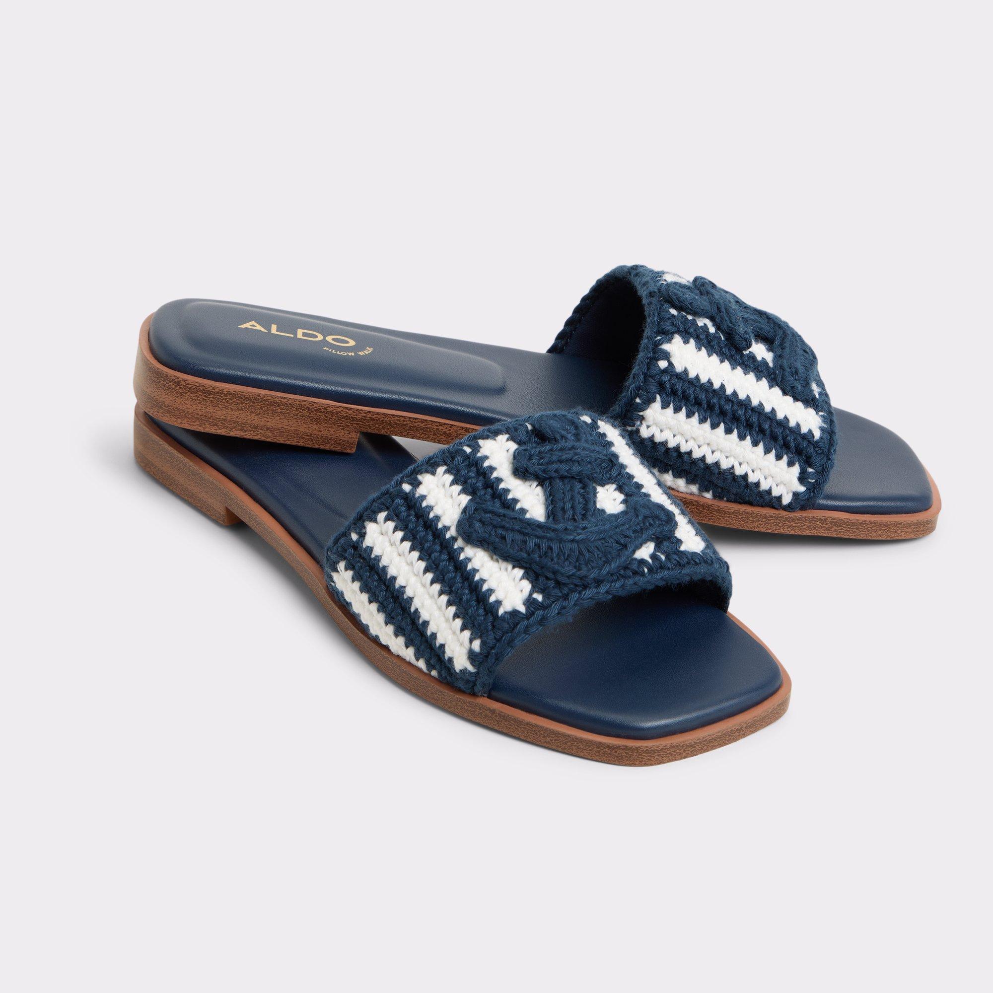 Sabbia Blue Combo Women's Flat Sandals | ALDO US Product Image