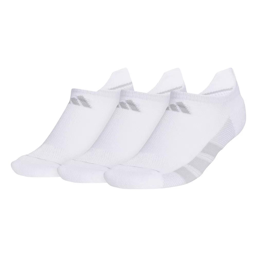 Women's adidas All Day Training No Show Socks 3-Pair Pack, Size: 5-10, White Grey Product Image