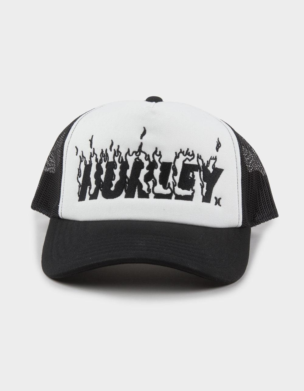 HURLEY x Travis Barker Flame Trucker Hat - BLACK/WHITE Product Image