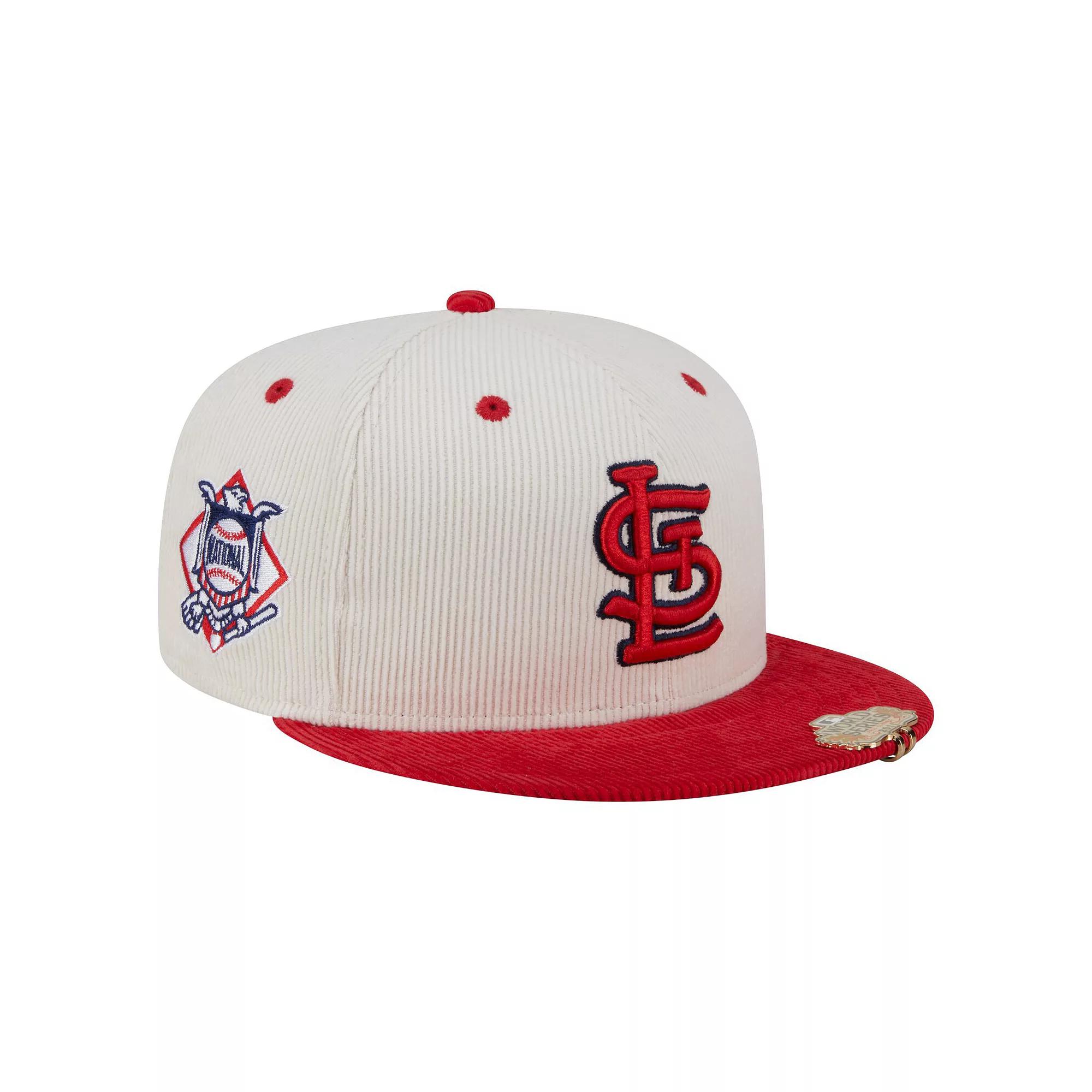 Men's New Era Cream/Red St. Louis Cardinals Two-Tone Corduroy 59FIFTY Fitted Hat, Size: 7 3/4, Beige Product Image