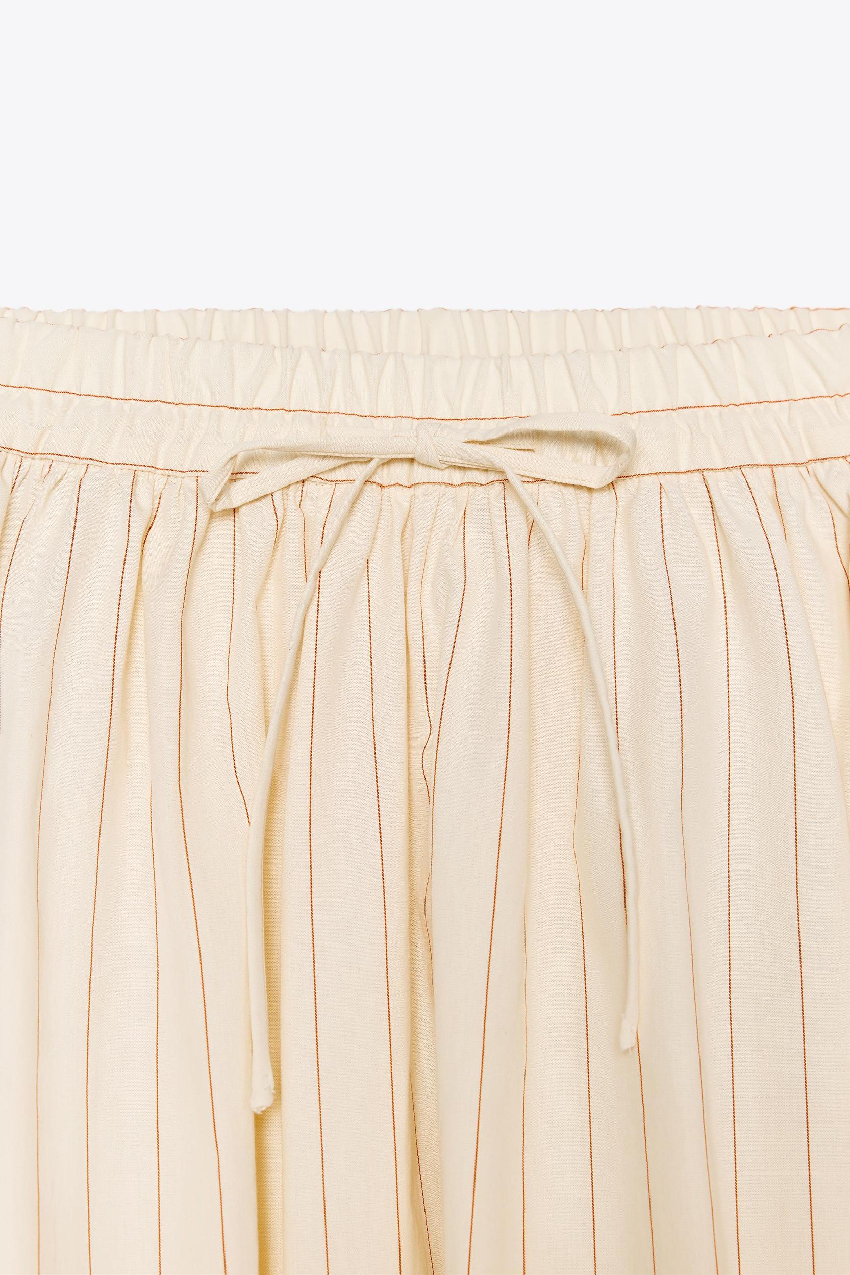 STRIPED MIDI SKIRT ZW COLLECTION Product Image