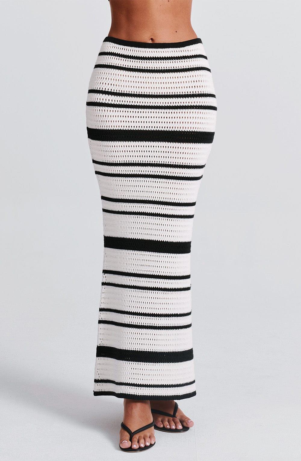 Georgia Maxi Skirt - Black/White Product Image