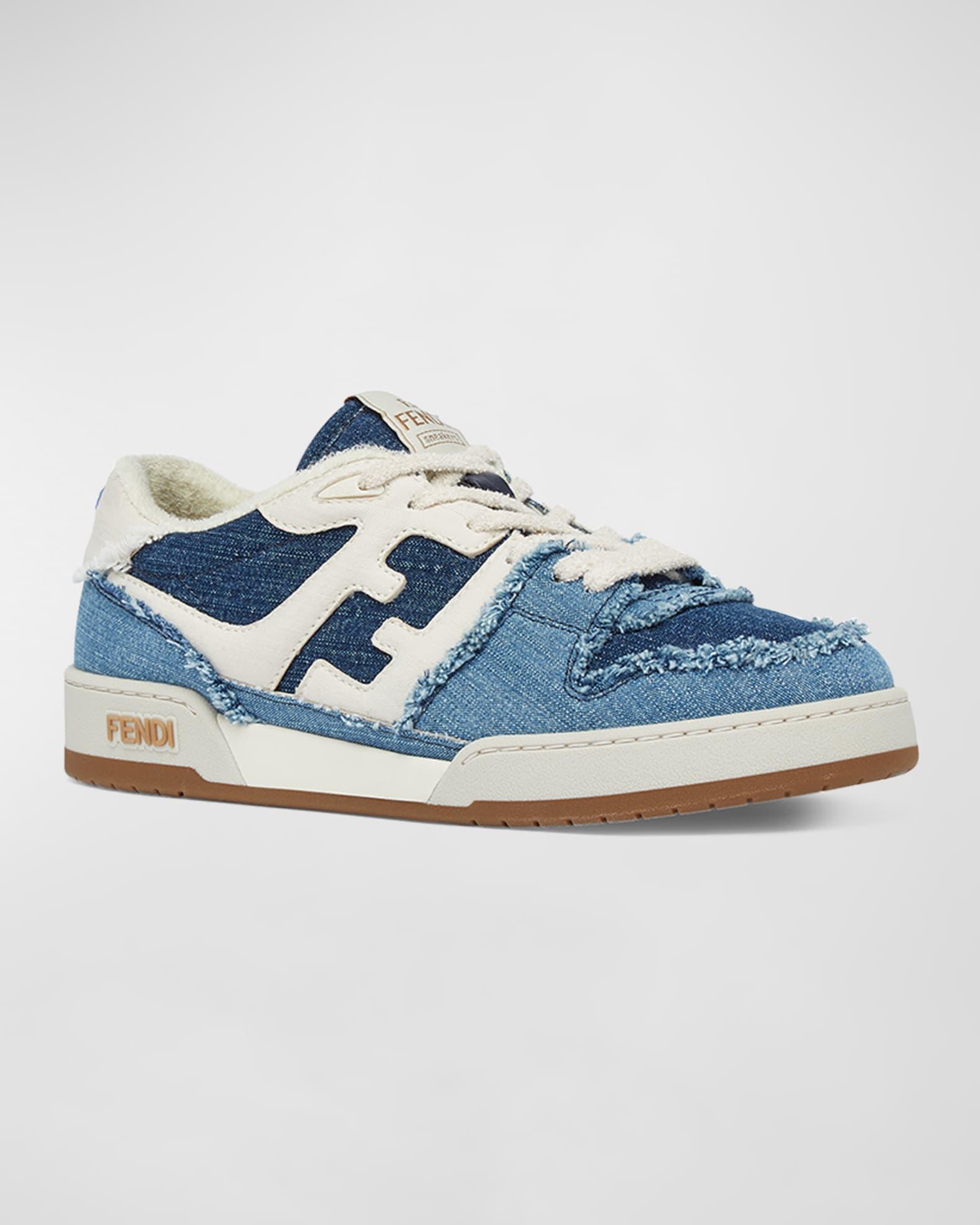 Men's Match Mixed Denim Low-Top Sneakers Product Image