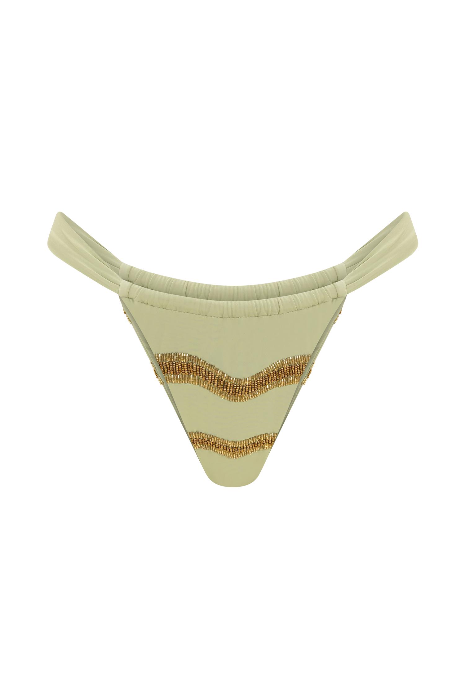 Robyn Beaded Bikini Bottom - Sage Product Image