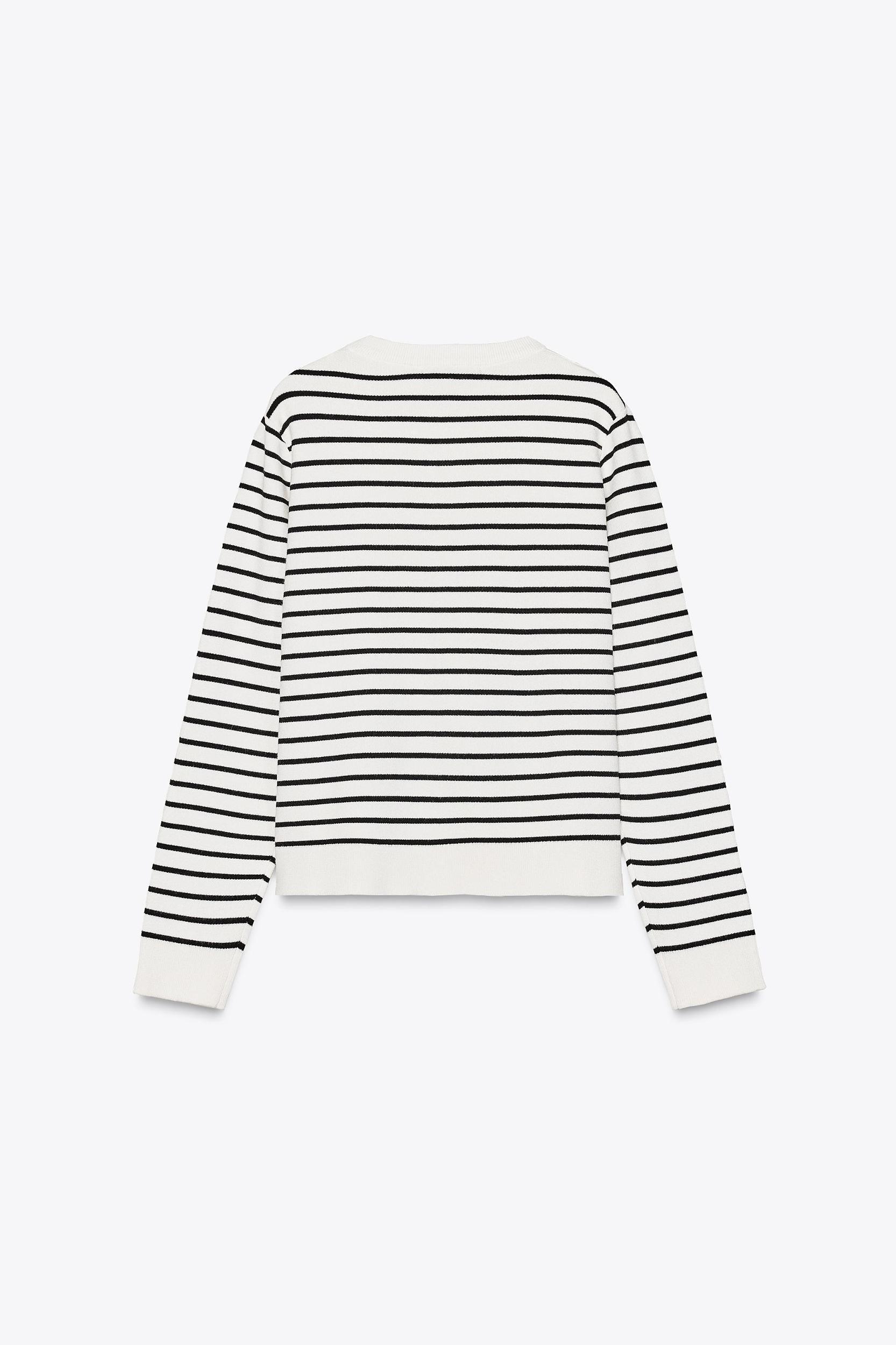 STRIPED KNIT CARDIGAN Product Image