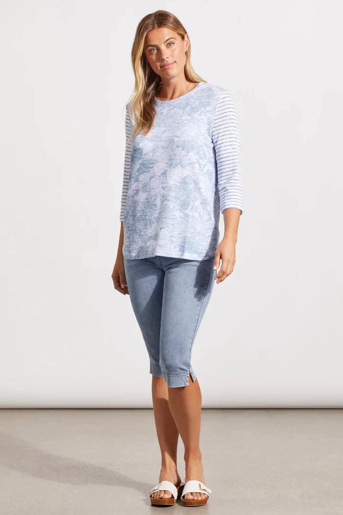 3/4 sleeve crew neck top Product Image