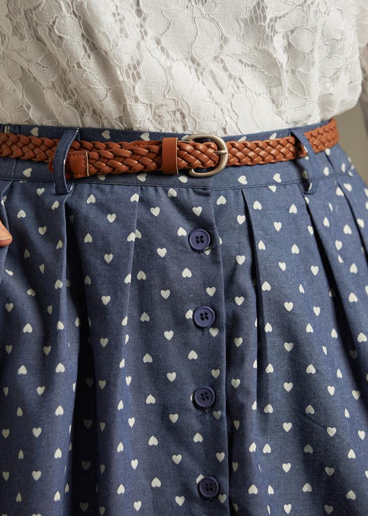 Bookstore's Best Chambray A-Line Skirt Product Image