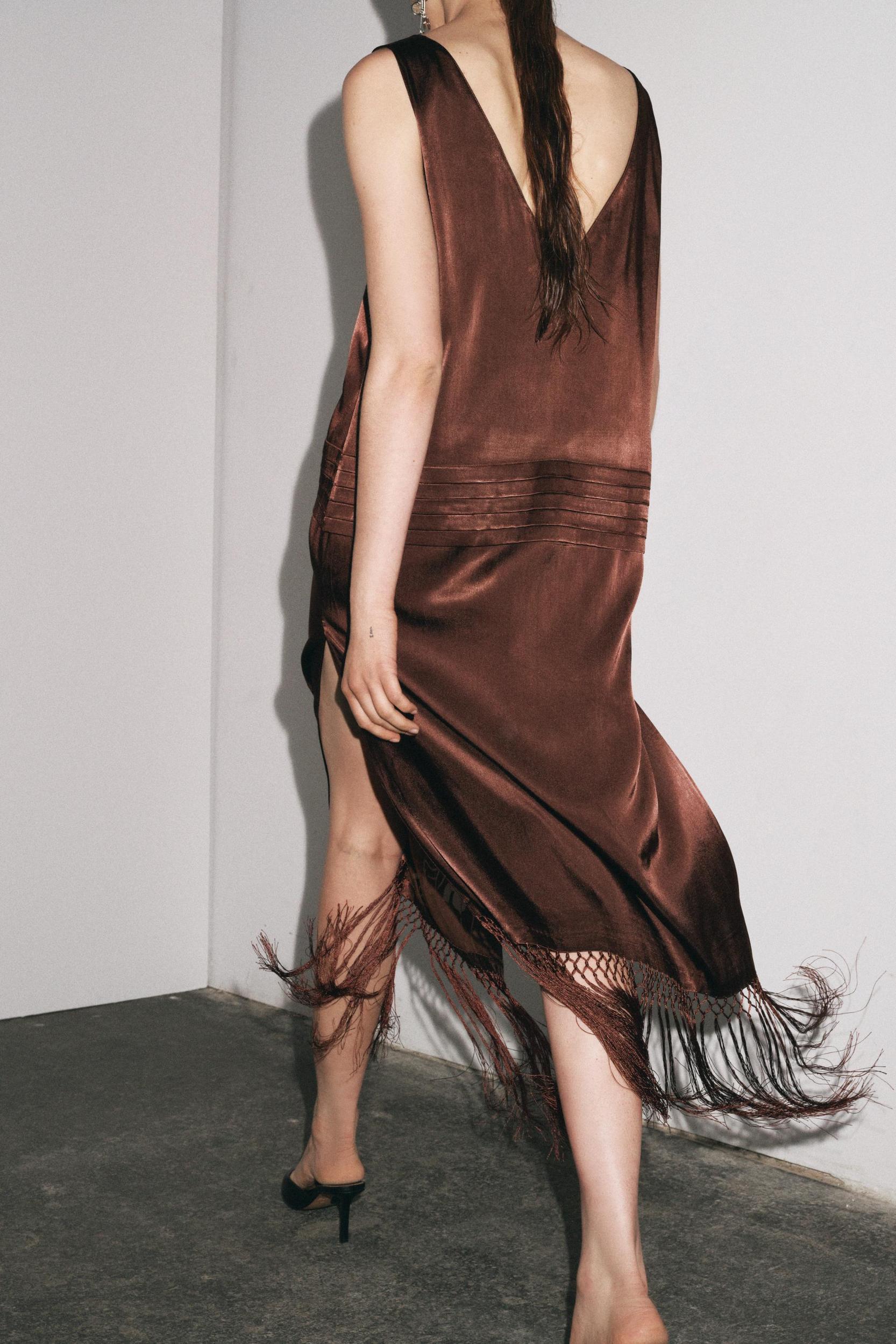 ZW COLLECTION EMBROIDERED FRINGE DRESS Product Image