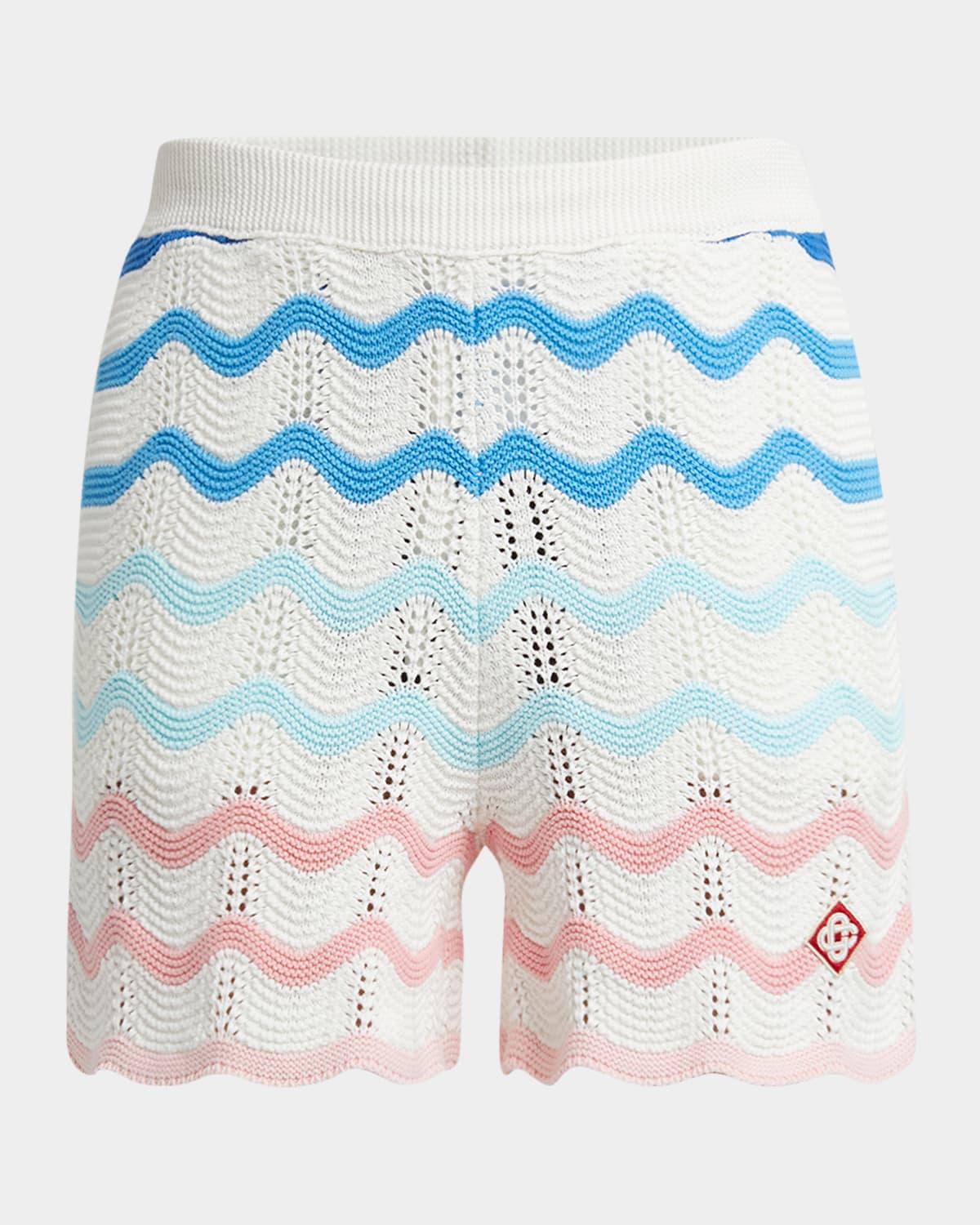 Mens Wave Crochet Shorts Product Image