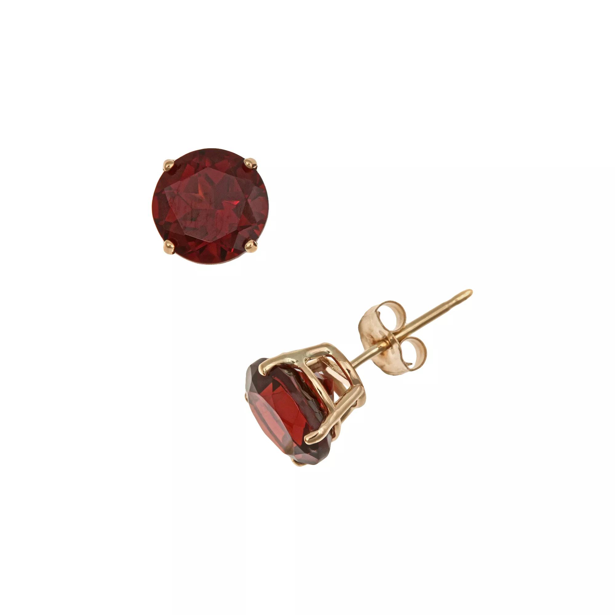 Celebration Gems 14k Gold African Amethyst Stud Earrings, Women's, Purple Product Image