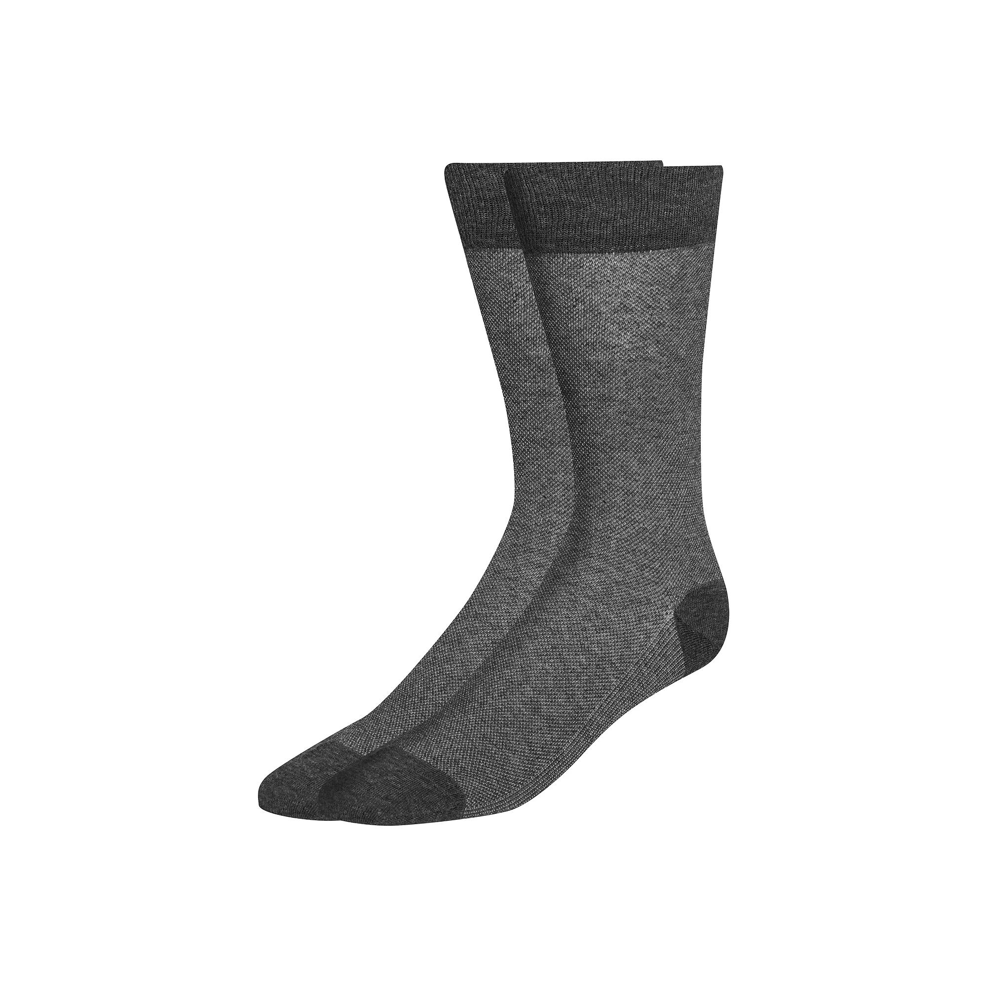 Men's Pique Crew Socks in Gray | Cole Haan Product Image