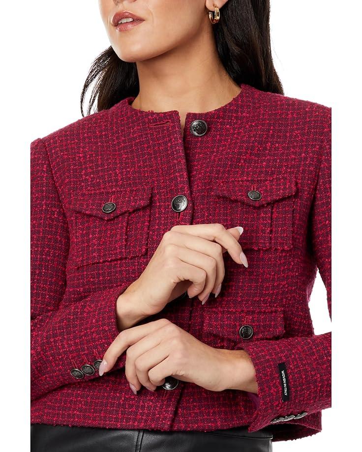 Cropped Shirt Jacket With Pocket And Gold Button Detail Product Image